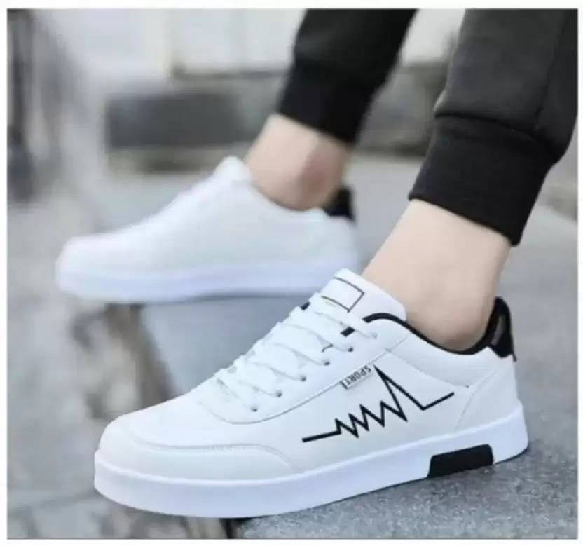 URBANBOX  Stylish & Trending Outdoor Walking Comfortable Sneakers For Men Sneakers For Men  (White, Black)